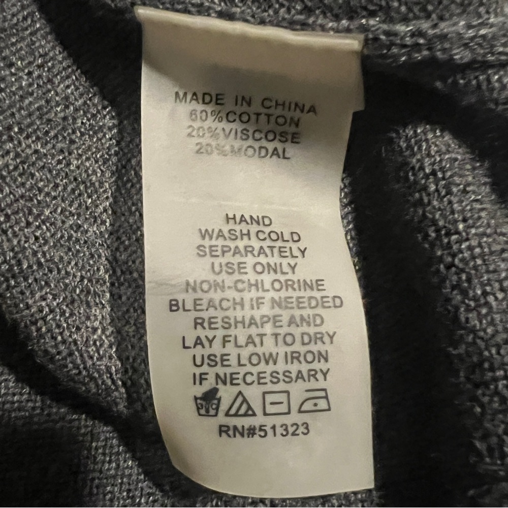 ☀️Vince Camuto Hi-Lo V Neck Brown Black Gray Sweater Small - Picture 5 of 5